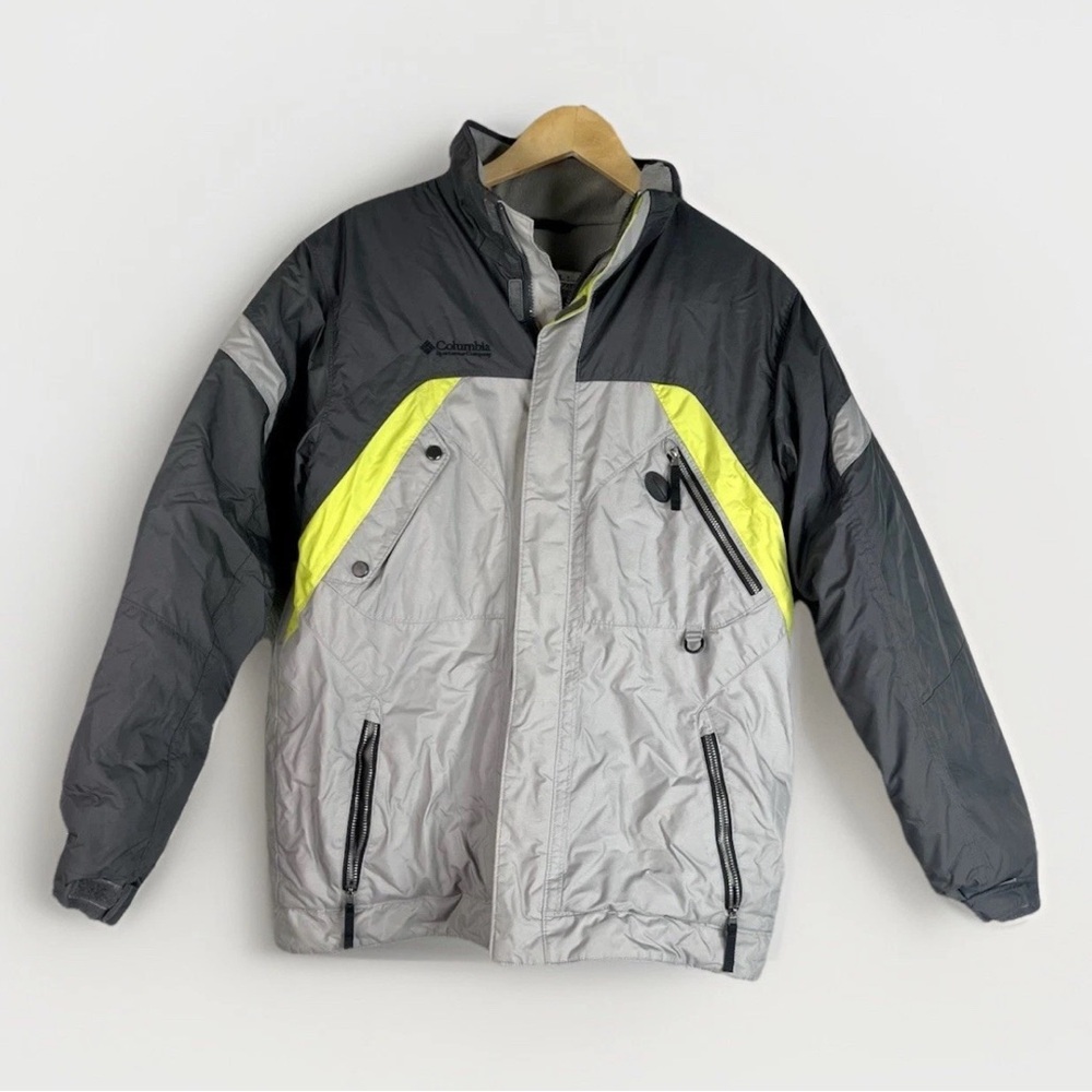 Columbia Youth XL (18-20) Outdoors Gray and Neon Jacket